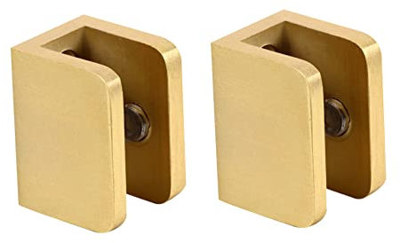 Homoyoyo 2stücke Glasregalhalterung Glasklemme Glashalterung Für Glasregal Glasregal-montagehalterungen Glasklammern Glashalterungen