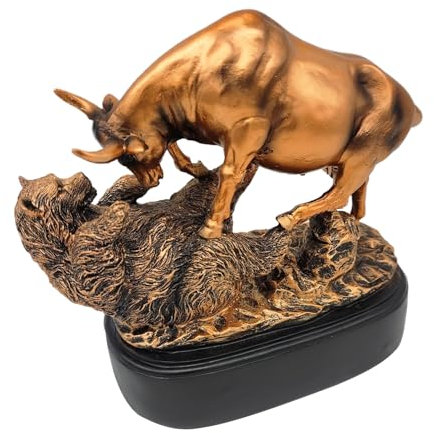 und Bär Figur – Desktop Stierkampf Figur – Harz Tischplatte Ornament Vielseitige Männer Büros Dekoration für Arbeitsplatz Verbesserung