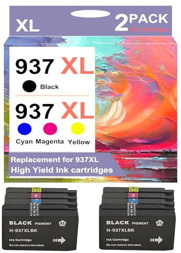 937XL 937 Ink Cartridges Replacement Black and Color 937XL 937 for HP