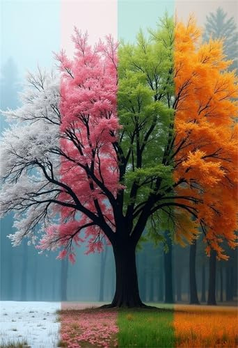 Puzzle 120 pièces Jeux éducatif Défi Jouets Arbre des Quatre Saisons Puzzles Classiques Puzzle DIY Cadeaux de l'art de la Décoration Moderne
