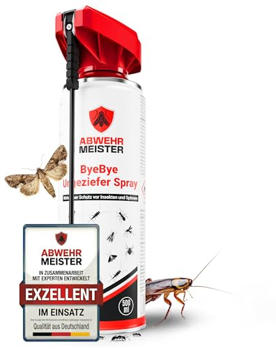 ABWEHR MEISTER ORIGINAL ByeBye Ungeziefer-Spray [500 ml] (PT19) | Insektenspray mit Sofortwirkung und insektizidfreier AM-Formel zur Abwehr einer Vielzahl von Ungeziefer