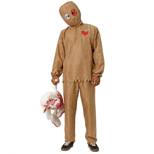 Costumizate Voodoo-Puppen-Kostüm für Herren, Einheitsgröße (Einheitsgröße), gruseliges Kostüm für Halloween, Karneval und gruselige Partys