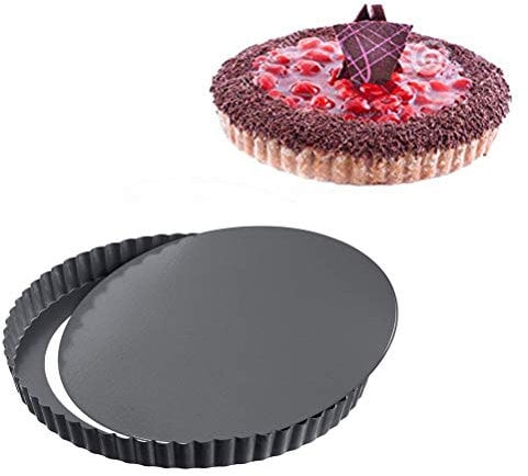 meleg otthon Quicheform,Tarteform 28 CM,Non-stick Mit Hebeboden Torte Baking Pan,Obstku chenform und Backform (28cm x 1)