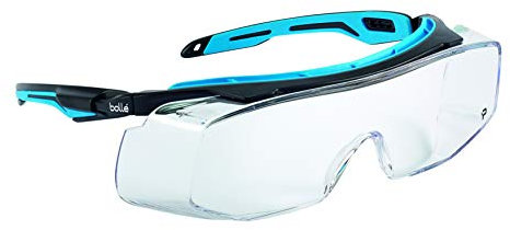 Bollé Safety 40306, Tryon OTG Safety Glasses PLATINUM®, Black/blue frame, clear Lenses