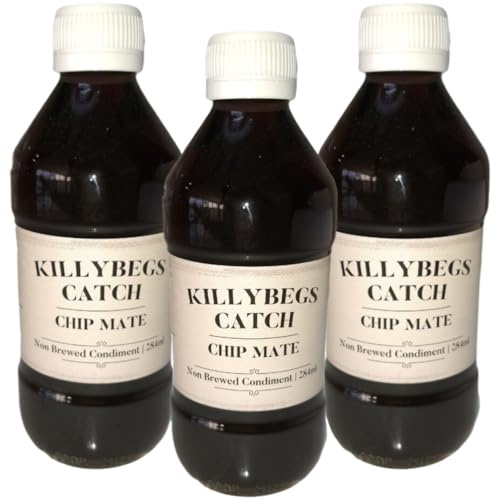 Chip Mate - Non Brewed Condiment, Chip Shop Vinegar - 3 X 284Ml Glass Bottles - No Gluten - By Shines