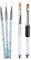 LWBTOSEE 2PC Nail Ombre Pinsel Nail Art Malerei Pen Pinsel UV Gel Politur Farbverlauf Farbe Strass Kristall Acryl Nail Tuschefüller (C)