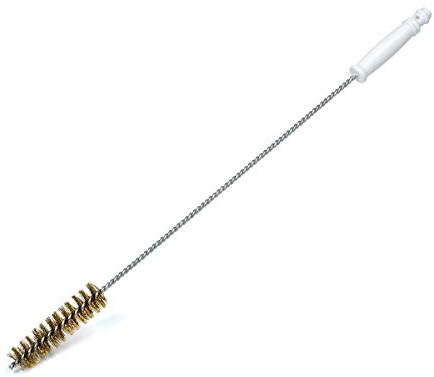 27 Deep Fryer Cleaning Brush – Straight High-Temp Commercial Kitchen Tool - Heavy Duty Brass Bristles - Heat Resistant to 750F for Food Debris - Deep Fryer Cleaner Made in USA by FryOilSaver Co. B52C