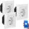 Luminea Home Control Funksteckdose Unterputz: WLAN-Unterputz-Steckdose mit App, für Siri, Alexa & GA, 3er Pack (Funkschalter Steckdose Unterputz, Wandsteckdose, Fernbedienungen)