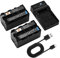 DSTE NP-F750 Lot de 2 batteries d'appareil photo et chargeur compatibles avec Sony CCD-TR710 CCD-TR713E CCD-TR716 CCD-TR717 CCD-TR717E CCD-TR718 CCD-TR718E CCD-SC65 CCD-SC7 CCD-SC7 CCD-SC7C7 /E CCD-S