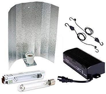 Vanguard Kit d’éclairage HPS avec ballast, ampoule, réflecteur et poulies 600 W