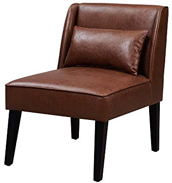 Versanora Marc Modern Relax Reading Kunstleder Lounge Sessel Sitz Braun VNF-00087-EU Mit Kissen