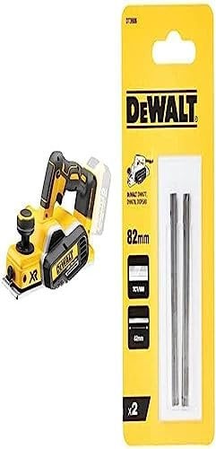 DEWALT DCP580N 18 V XR Li-ion Brushless Cordless Planer-Yellow, 18 W & DT3906-QZ Tct Reversible Planer Blades (2) 82mm