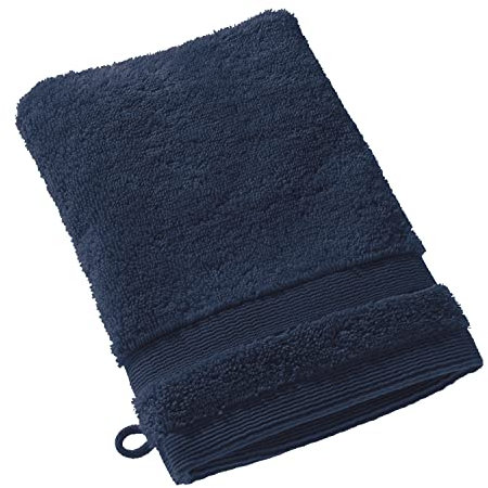 SCHÖNER WOHNEN Gant de toilette de qualité supérieure pour bébé 16 x 21 cm – Absorbant – Gants de toilette de luxe bleus – 100 % coton – Combinable comme ensemble de serviettes – éponge pour enfant