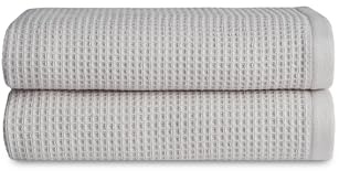 Cozy Earth Waffle Hand Towels - 60% Cotton 40% Viscose from Bamboo Hand Towels 20 x 30 Inches - Soft & Absorbent Terry, Reversible Mini Textured Waffle & Weave Pattern - 2 Pack