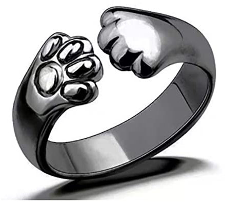 MAYIYAHO Mode 4 Farben Süßer Bär Pfote Katze Klaue Öffnung Verstellbarer Ring für Frauen Romantische Hochzeit Liebe Schmuck