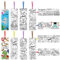 MWOOT 36 Stücke Color Your Own Papier Lesezeichen, Doppelseitige DIY Malbuch Paper Bookmarks mit Bändern, Inspirierende Page Marker für Kinder Studenten Klassenzimmer Lesezubehör(12 Stile,15x5CM)