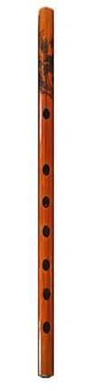 zalati Flûte verticale en bambou 7 trous avec imprimé pour étudiant amateur de musique et instrument de musique débutant – 33 mm
