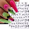 6 Blätter Sommer Palme Nagel Aufkleber rote Blume Blatt Nagel Kunst Abziehbilder DIY Hawaiian Beach Tropical Coconut Style Maniküre Tattoos Aufkleber für Frauen Mädchen Maniküre Design