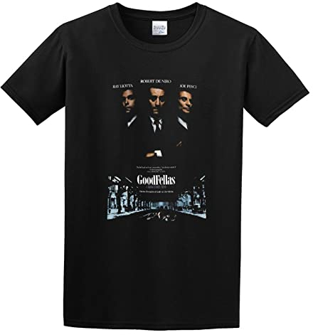 Goodfellas V1 Martin Scorsese Movie Film Poster 1990 Black Cotton Tee XXX-Large