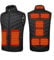 Monave Heated Gilet Men Heated Vest with 9 Carbon Fiber Heating Pads,3 Temperature Levels,Heated Jacket for Motorcycle Fishing Skiing Outdoor Activities Black