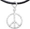 Peace Schmuck Symbol Kette Silber 925 Anhänger mit Halsband, Handgefertigter Peace Kette Hippie Charm Schmuck aus Silber 925 für Armband, Halskette, Choker, PRIDE Fashion (Silber Platiniert, Peace)