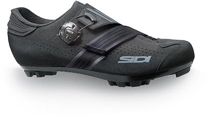 Sidi | XC Langlaufschuhe, professionelle Mountainbike-Schuhe für Herren MTB AERTIS, innovatives Verschlusssystem, integrierter Absatz, Schwarz/Schwarz, 44 EU