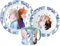 Frozen Cartoon Character Dinner Tableware Set 3pcs Plate, Bowl & Mug, BPA Free re-usable Plastic Microwave Safe (Frozen)