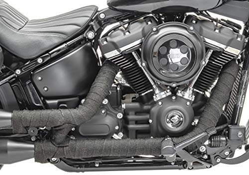 Cinta de protección contra el Calor Cinta de Escape Motocicleta Negro DK1467