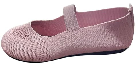ticticlily Damen Ballerinas Slip On Flache Schuhe Zum Kleid Schuhe Pumps Schuhe Runde Zehe Flats Schuhe Damen Elegant B Rosa 37 EU