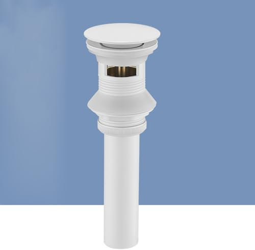 Popup Ablaufventil Waschbecken Ablaufgarnitur Aufsatzwaschbecken Geruchsdichtes Abtropfgestell mit Korb Zum Abtropfen Weiß