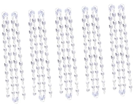 Tofficu 10pcs Diamant-form Kristall Perlen Quaste Kette Fenster Vorhang Für Zimmer Display