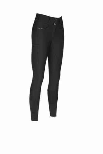 Pikeur Damen Reithose Laure McCrown Ganzbesatz Leder Black | Farbe: schwarz , Größe: