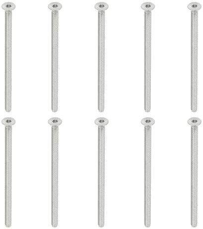 PATIKIL M4 x 70mm Viti a Testa Svasata Piatta, 10Pz Viti Acciaio Inossidabile 304 18-8 Viti per Macchine Bulloni Piatta a Testa Esagonale Drive Fasteners Grado 6.8