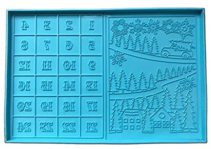 Mumuve Epoxid-Form, Weihnachtskalender, Auflistung, Wandbehang, Dekoration, Desktop-Einstellung, Silikon