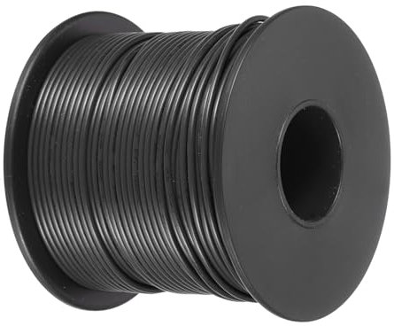 QUARKZMAN 22AWG Filo Intrecciato PVC per Collegamento 50m/164ft Nero, Filo Elettrico UL1007 Bobina Filo di Rame Stagnato per Collegamenti Interni, Nautico