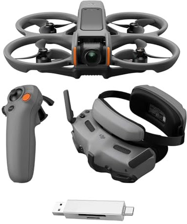 DJI Avata 2 Fly More Combo (1 batteria) Bundle, Drone FPV con Fotocamera 4K, 360 Semplificati con Una Sola Pressione, Goggles 3 e RC Motion 3 Inclusi, Drone con Fotocamera per Contenuti in POV