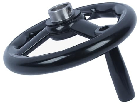 VSPLJQRXY 3-Speichen Handrad Ø100-200mm Bakelit Antirutsch Schwarz Fräshandrad Mit Abnehmbarem Schwenkgriff Für Drehfräs Schleifmaschinen(125 * 12mm)