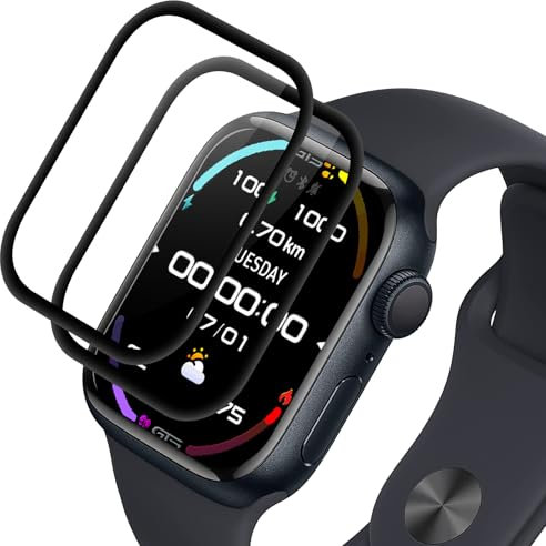 2 Pezzi Vetro Temperato per Apple watch Series 6/5/4/SE 44mm, Vetro Protettivo, Ultra HD, Senza Bolle, Anti-Graffio, Alta Trasparente, Folie