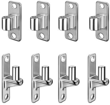 Torscharnier, 4PCS Gartentor Scharnier Schwerlast Türscharniere aus Edelstahl 304 Wandmontage Tor Scharniere Zubehör für Gartentor Bauernhoftor Holz Holzzäune Hoftore Feldtor (ohne Schrauben)