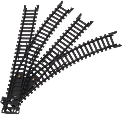 Angoily 1 Paio Piste del treno ad alta velocità simulate Giocattolo per giocattoli per rotaie treni giocattolo plastica Black