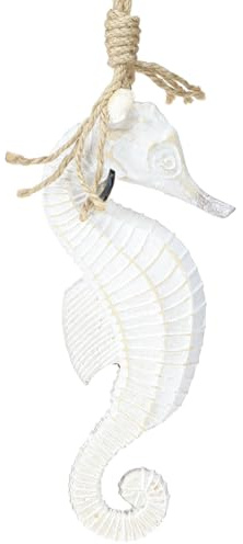 Floristik24 Seepferdchen Weiß Hängedeko 27cm Shabby Chic Maritim