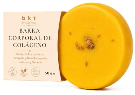 Körperbalken aus Kollagen, 50 g, feuchtigkeitsspendend und straffend, mit Sheabutter, Kokum und Kakao – mit Hagebutten-, Granatapfel- und Sanddornölen