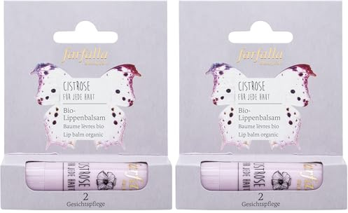 farfalla Cistrose Für jede Haut, Bio-Lippenbalsam - Lippenpflegestift als Intensivpflege für zarte Lippen - Bio, Vegan & 100% zertifizierte Naturkosmetik - Schützt und Spendet Feuchtigkeit