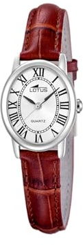 Lotus Damenuhr Analog aus Leder Bordeaux | Quarzwerk, Mineralglas, hohe Widerstandsfähigkeit, wasserdicht 5 ATM 19017/1 – 2GETHER, silberfarbenes Zifferblatt