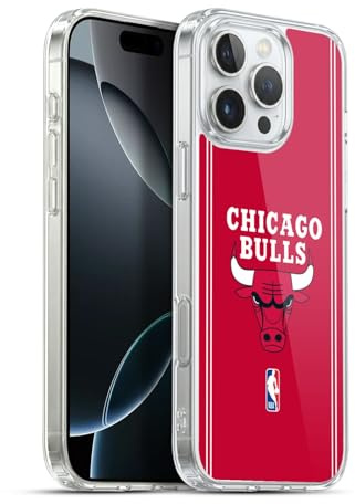 Head Case Designs Officially Licensed NBA Red Design Chicago Bulls Logo Gel Case [Military Grade Protection] Compatible with Apple iPhone 16 Pro Max and Compatible with MagSafe