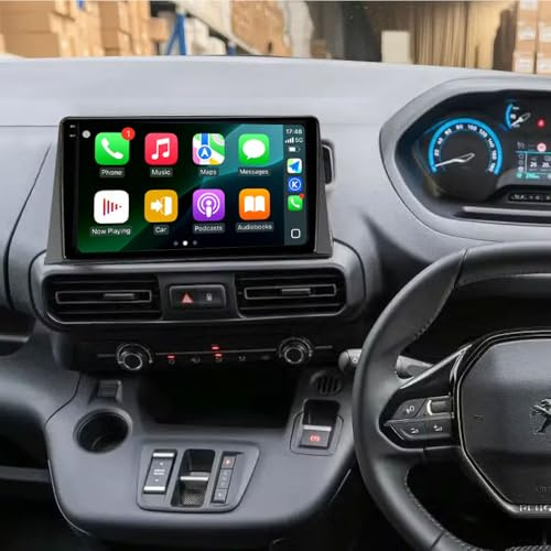 Vauxhall Wireless CarPlay Car Radio Upgrade Kit for Combo 2018-2023 with Android 15.0, 10-Inch Screen, 6GB RAM, 128GB Storage, WiFi and Bluetooth Connectivity