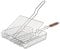 RUECAB 1089 Rack di Barbecue Doppia Regolabile Acciaio Inox Manico Legno Argento 6 x 33 x 69 cm