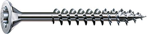 SPAX Lot de 50 vis pour construction en bois, 10,0 x 100 mm, T-STAR plus, tête fraisée, filetage partiel, 4CUT, WIROX A3J, 191011001005