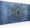 Runa Art Wandbild Mandala 1 Teilig 100 x 40 cm Modern Bild auf Vlies Leinwand Orientalisch Wohnzimmer Schlafzimmer Blau Grau 101212b
