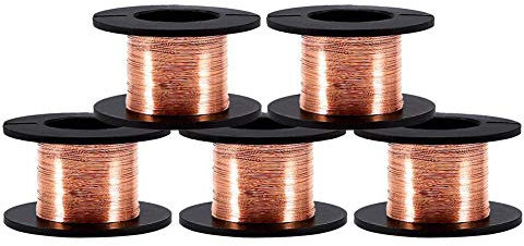 Filo smaltato in rame 0,1 mm in 20/10/5 rotoli da 15 m per collegamento saldatura riparazione bobina magnetica 1